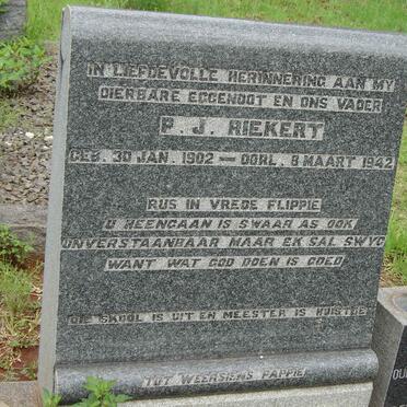 RIEKERT P.J. 1902-1942