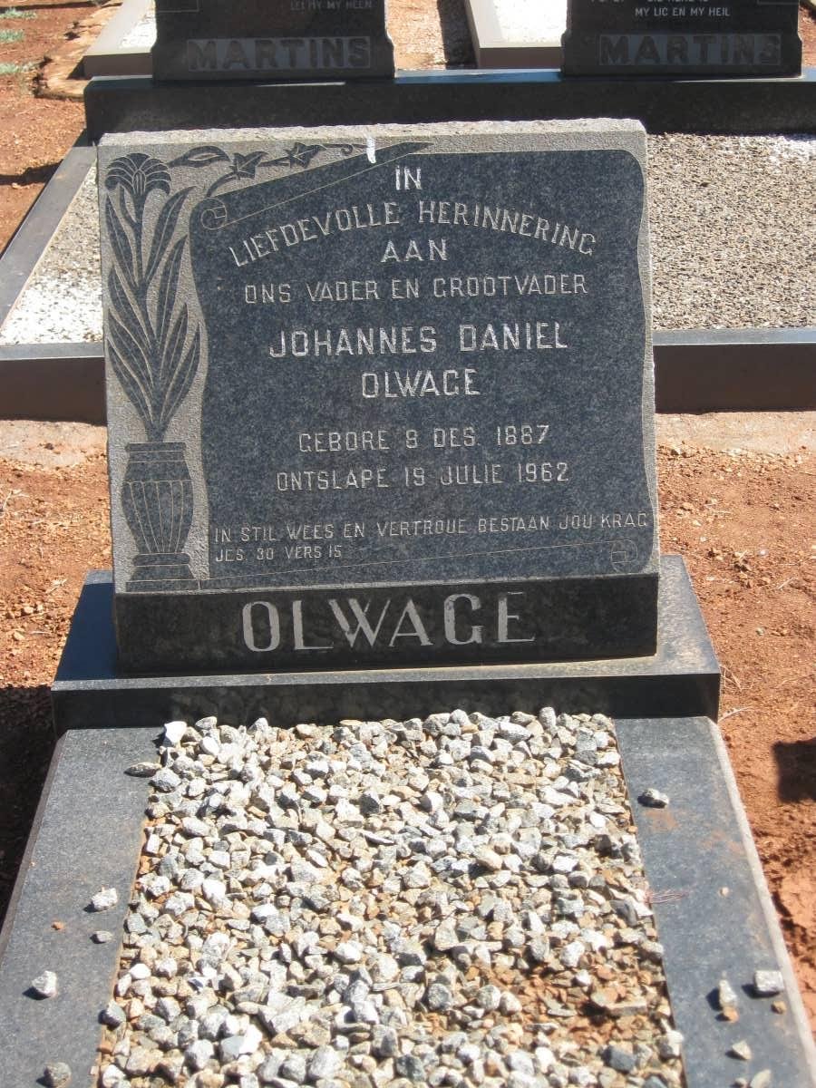 OLWAGE Johannes Daniel 1887-1962