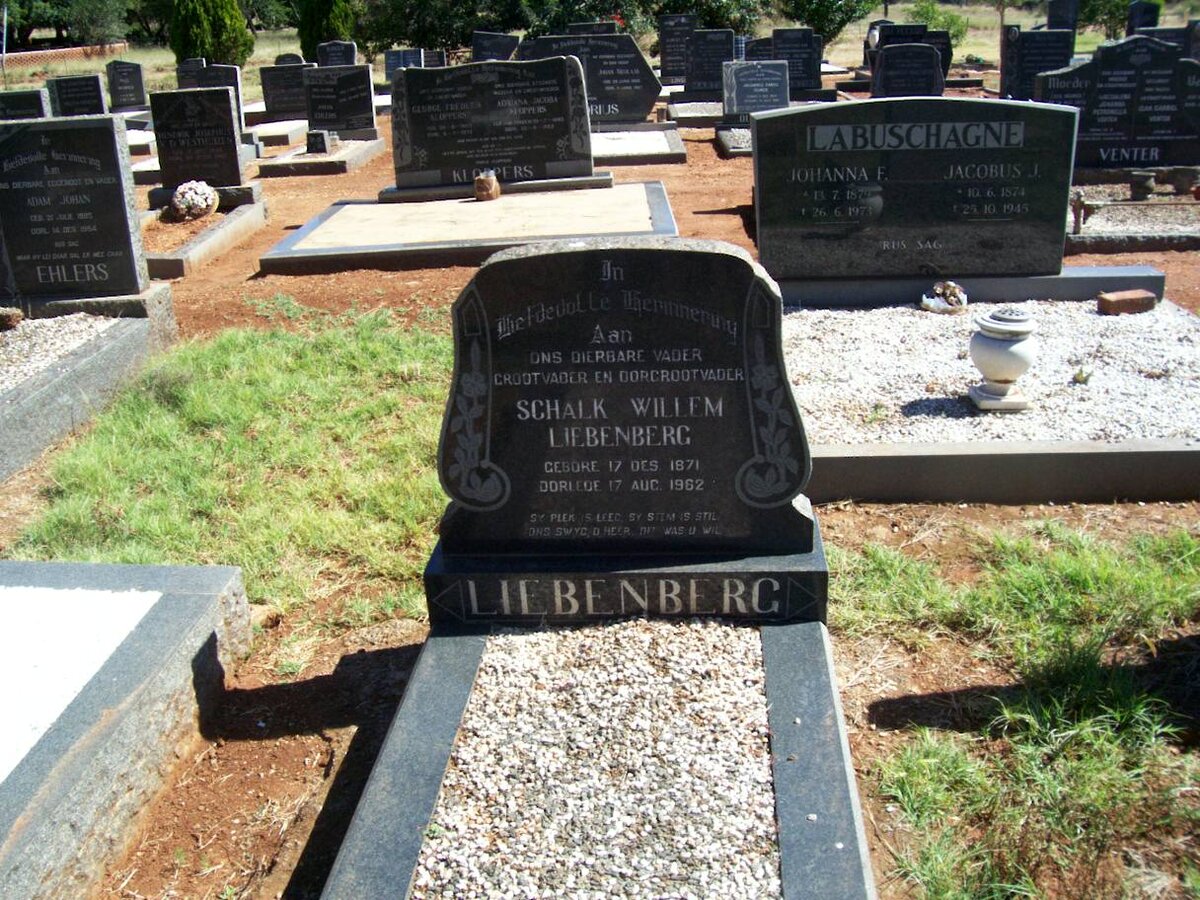 LIEBENBERG Schalk Willem 1871-1902
