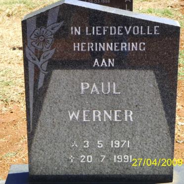 WERNER Paul 1971-1991