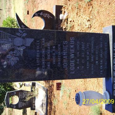 PRETORIUS Johannes Lodewiekus 1929-1982