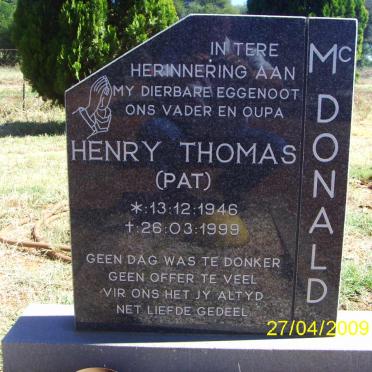 McDonald Henry Thomas 1946-1999