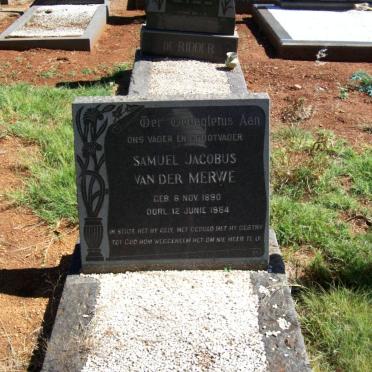 MERWE Samuel Jacobus, van der 1890-1984