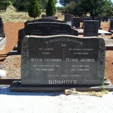 BOSHOFF Petrus Jacobus 1908-1964 &amp; Hester Catharina JORDAAN 1912-2006