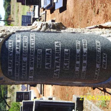 KRIEL Anna Catharina 1887-1940