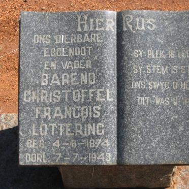 LOTTERING Barend Christoffel Francois 1874-1943