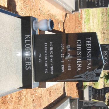 KLOPPERS Theunsiena Christiena 1915-1989