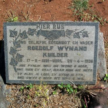 KUILDER Roedolf Wynand 1891-1936