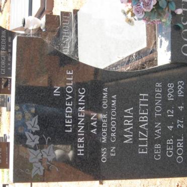 OOSTHUIZEN Pieter Cornelis Christiaan 1908-1987 &amp; Maria Elizabeth VAN TONDER 1908-1993