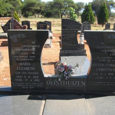 OOSTHUIZEN Pieter Cornelis Christiaan 1908-1987 &amp; Maria Elizabeth VAN TONDER 1908-1993