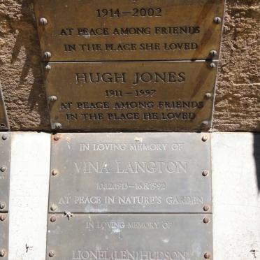 JONES Hugh 1911-1997 &amp; Betty 1914-2002 :: LANGTON Vina 1913-1992 :: HUDSON Lionel 1901-1983