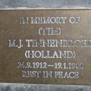 TINNENBROEK M.J. 1912-1988