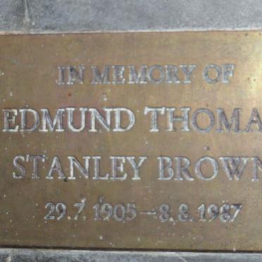 BROWN Edmund Thomas Stanley 1905-1987