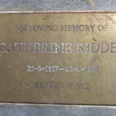 RIDDELL Catherine 1917-1985