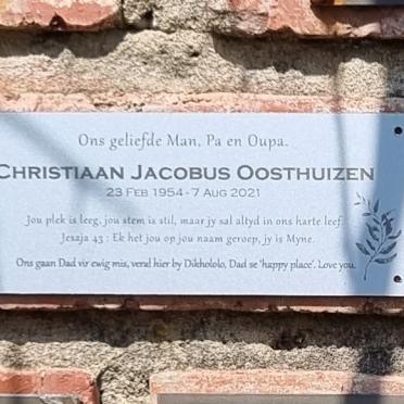OOSTHUIZEN Christiaan Jacobus 1954-2021