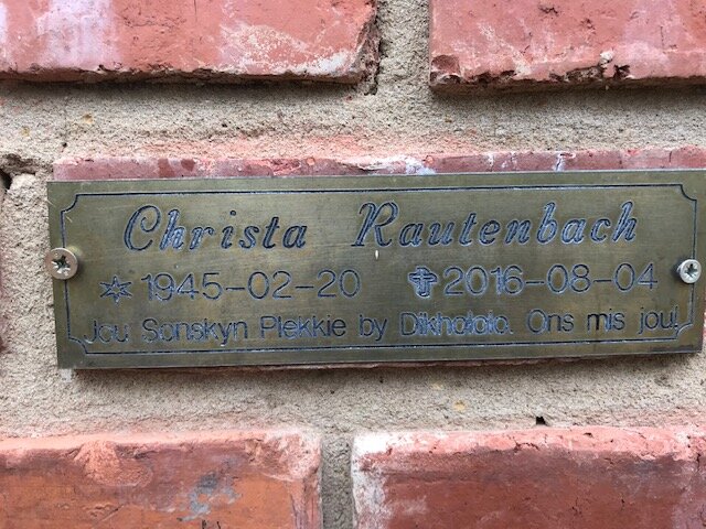 RAUTENBACH Christa 1945-2016