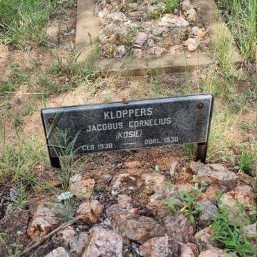 KLOPPERS Jacobus Cornelius 1930-1930