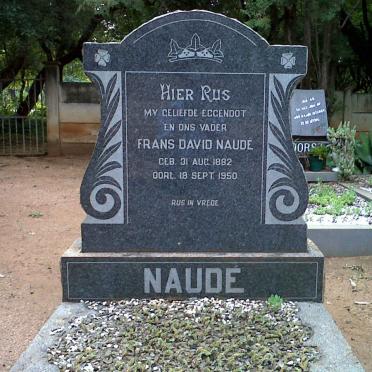 NAUDE Frans David 1882-1950