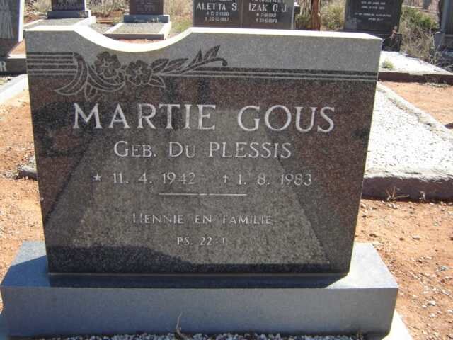 GOUS Martie nee DU PLESSIS 1942-1983