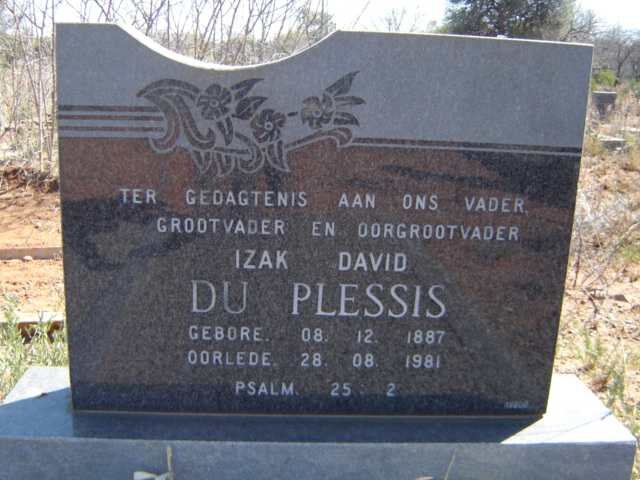 PLESSIS Izak David, du 1887-1981
