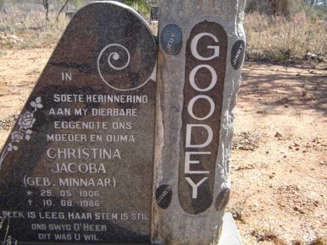 GOODEY Christina Jacoba nee MINNAAR 1906-1986