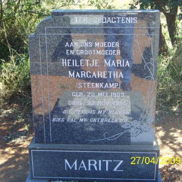 MARITZ Heiletje Maria Margaretha nee STEENKAMP 1903-1990