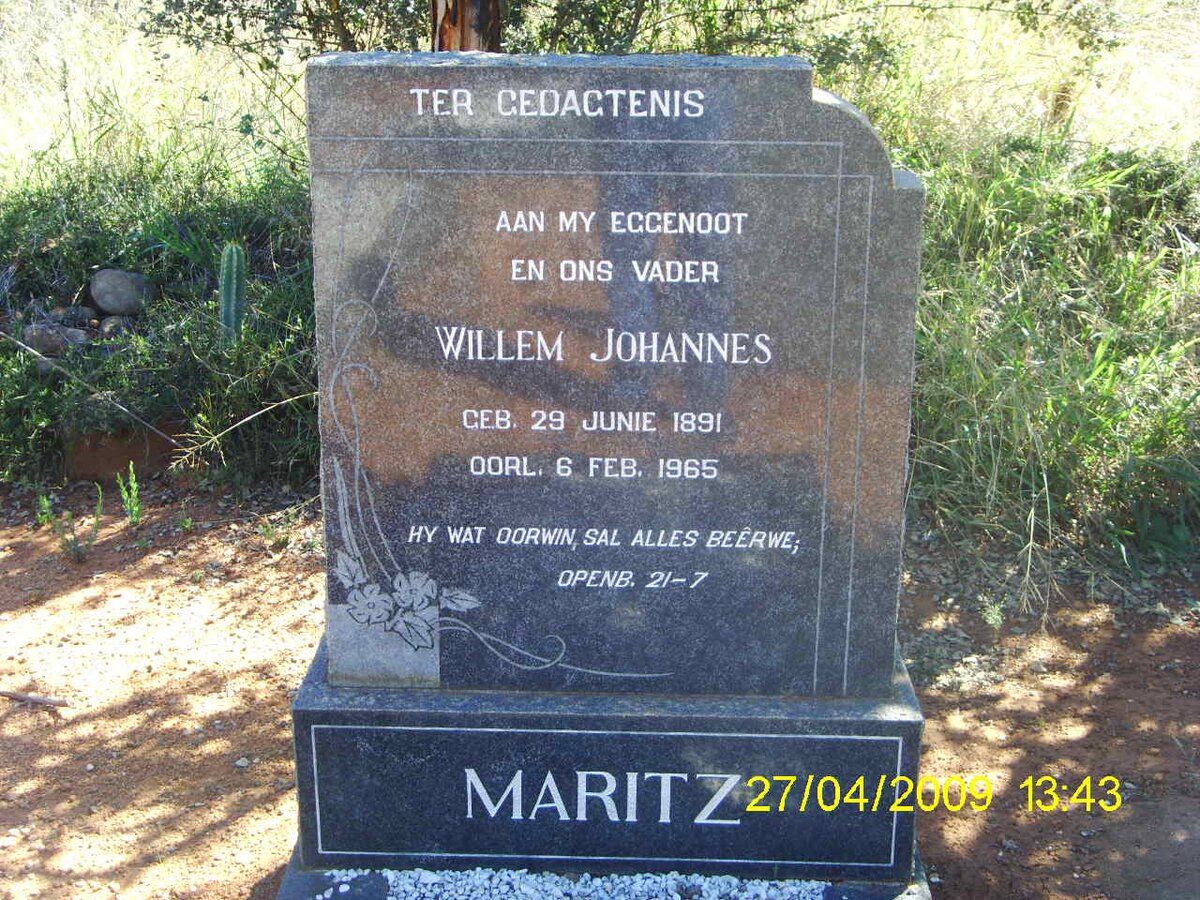MARITZ Willem Johannes 1891-1965