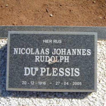 PLESSIS Nicolaas Johannes Rudolph, du 1916-2005