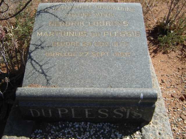 PLESSIS Hendrik Lourens Marthinus, du 1873-1956