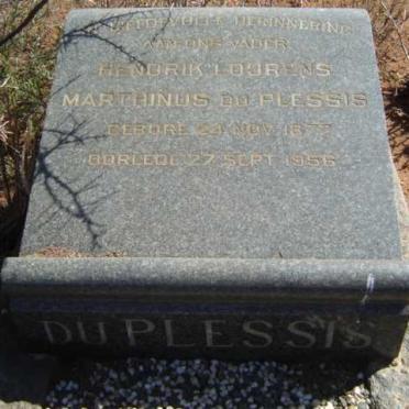 PLESSIS Hendrik Lourens Marthinus, du 1873-1956
