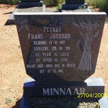 MINNAAR Frans Jacobus 1948-1990