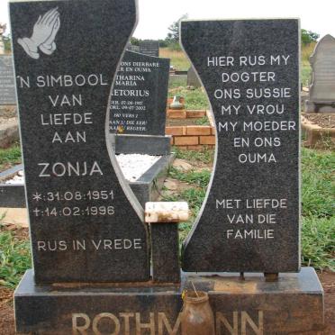 ROTHMANN Zonja 1951-1996