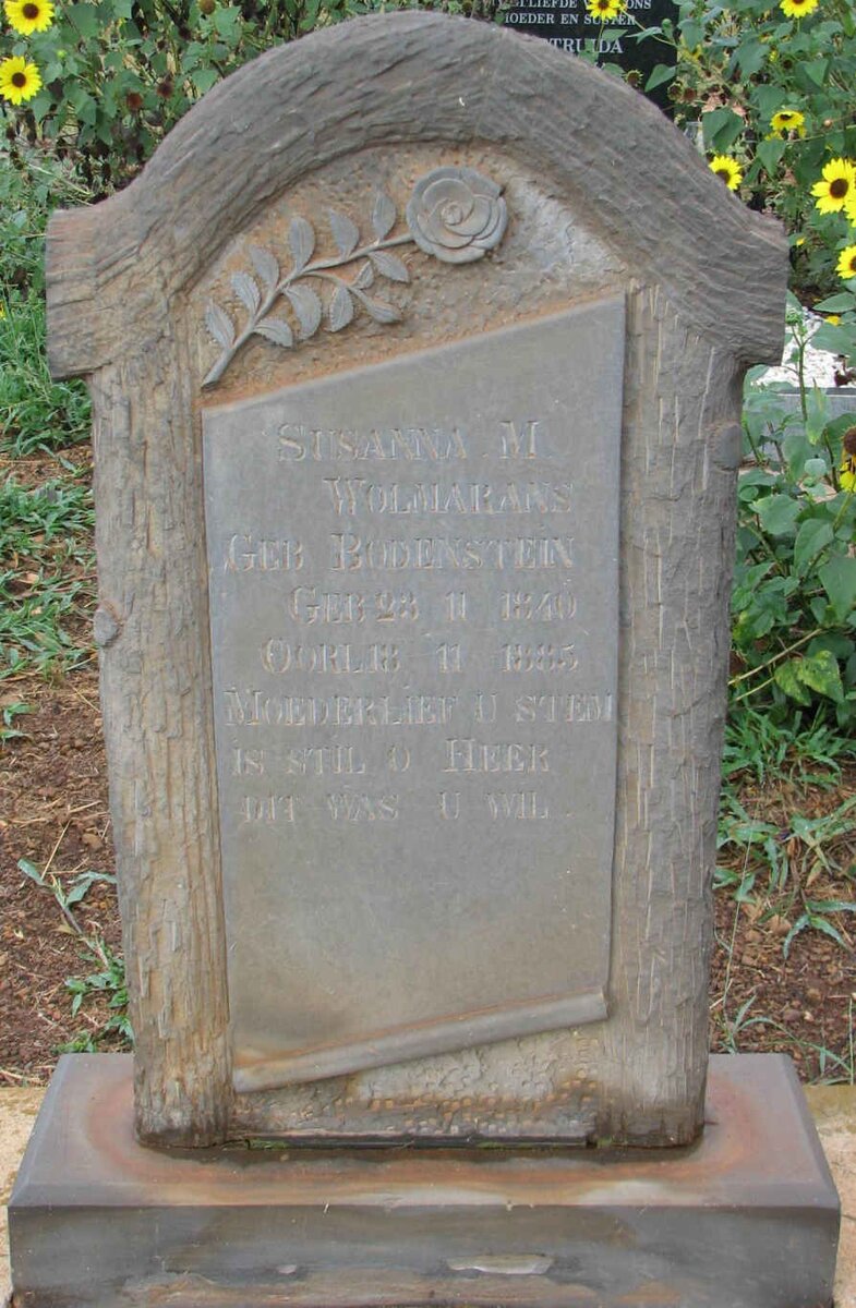 WOLMARANS Susanna M. nee BODENSTEIN 1840-1885