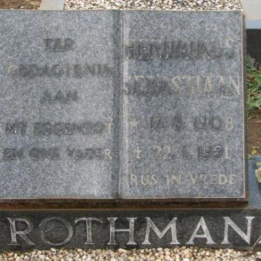 ROTHMANN Hendrikus Sebastiaan 1908-1991