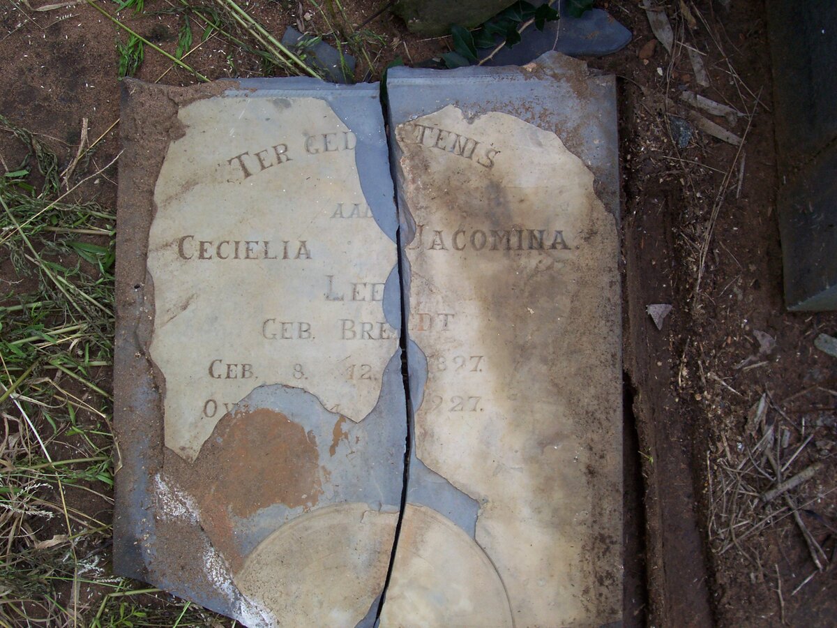 LEE Cecielia Jacomina nee BREEDT 1827-1927