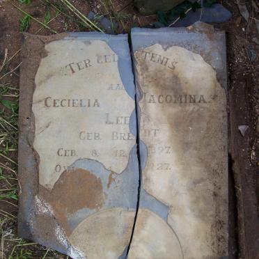 LEE Cecielia Jacomina nee BREEDT 1827-1927