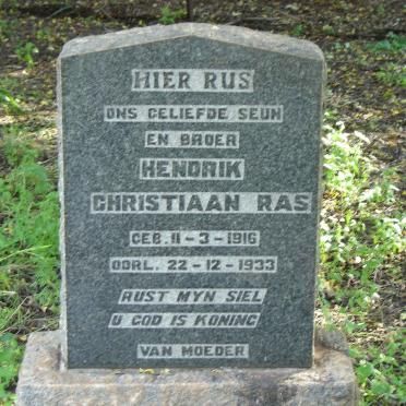 RAS Hendrik Christiaan 1916-1933