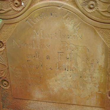 RAS Marthinus Nicolaus 1849-1923