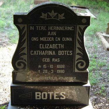 BOTES Elizabeth Catharina nee RAS 1888-1980