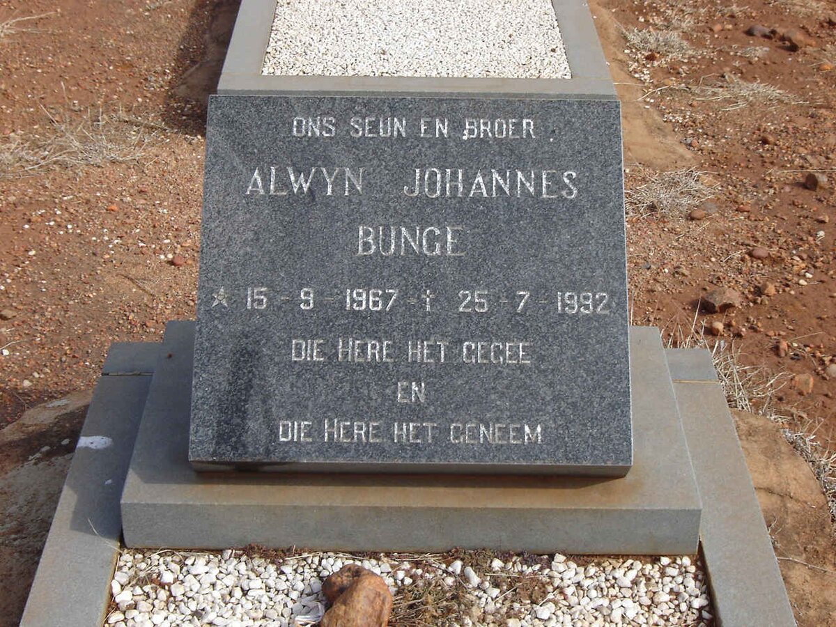 BUNGE Alwyn Johannes 1967-1992