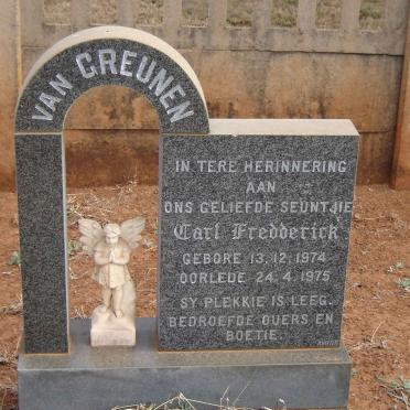 GREUNEN Carl Fredderick, van 1974-1975