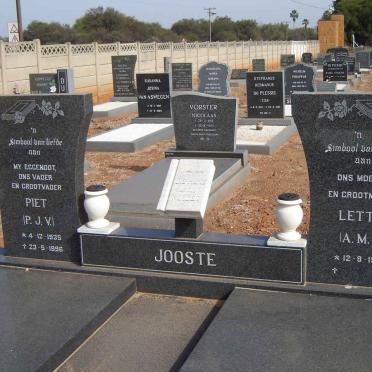 JOOSTE P.J.V 1935-1996 &amp; A.M.F 1935-