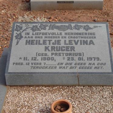 KRUGER Heiletje Levina nee PRETORIUS 1900-1979