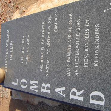 LOMBARD Johannes Willem 1934-2004