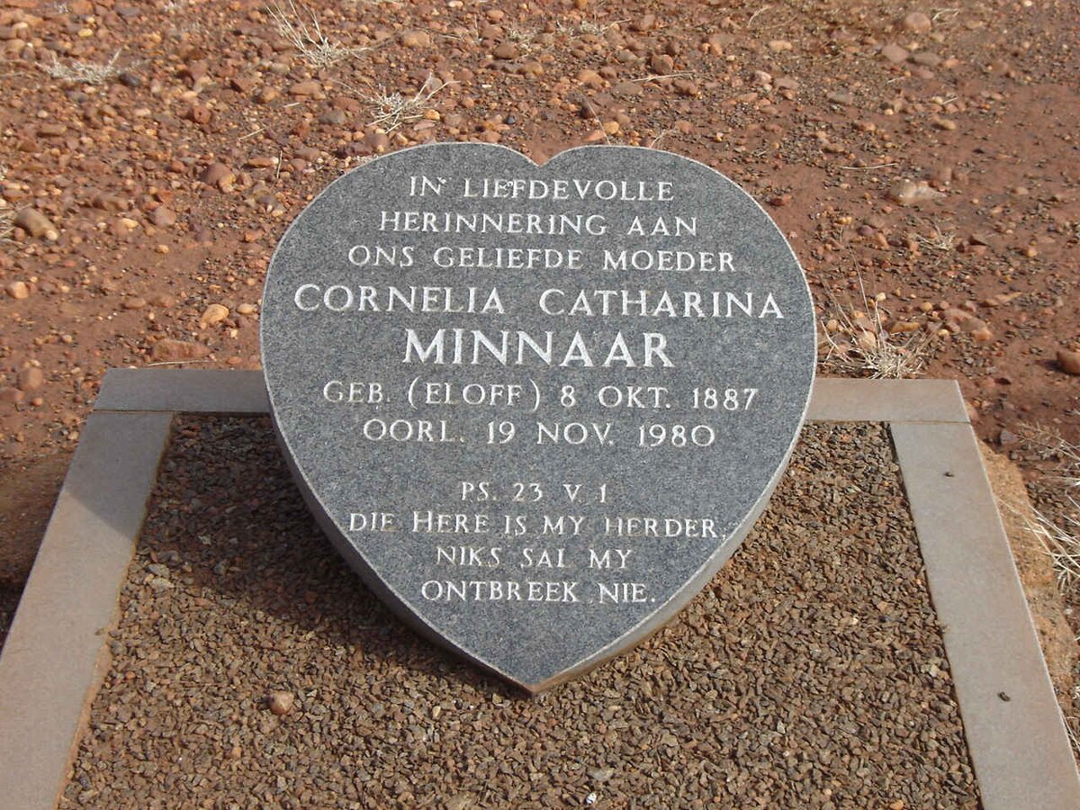 MINNAAR Cornelia Catharina nee ELOFF 1887-1980