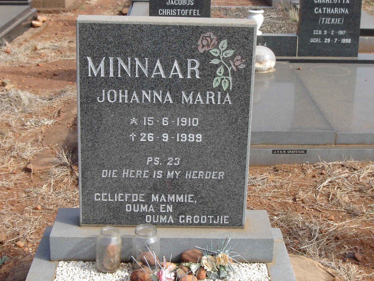 MINNAAR Johanna Maria 1910-1999