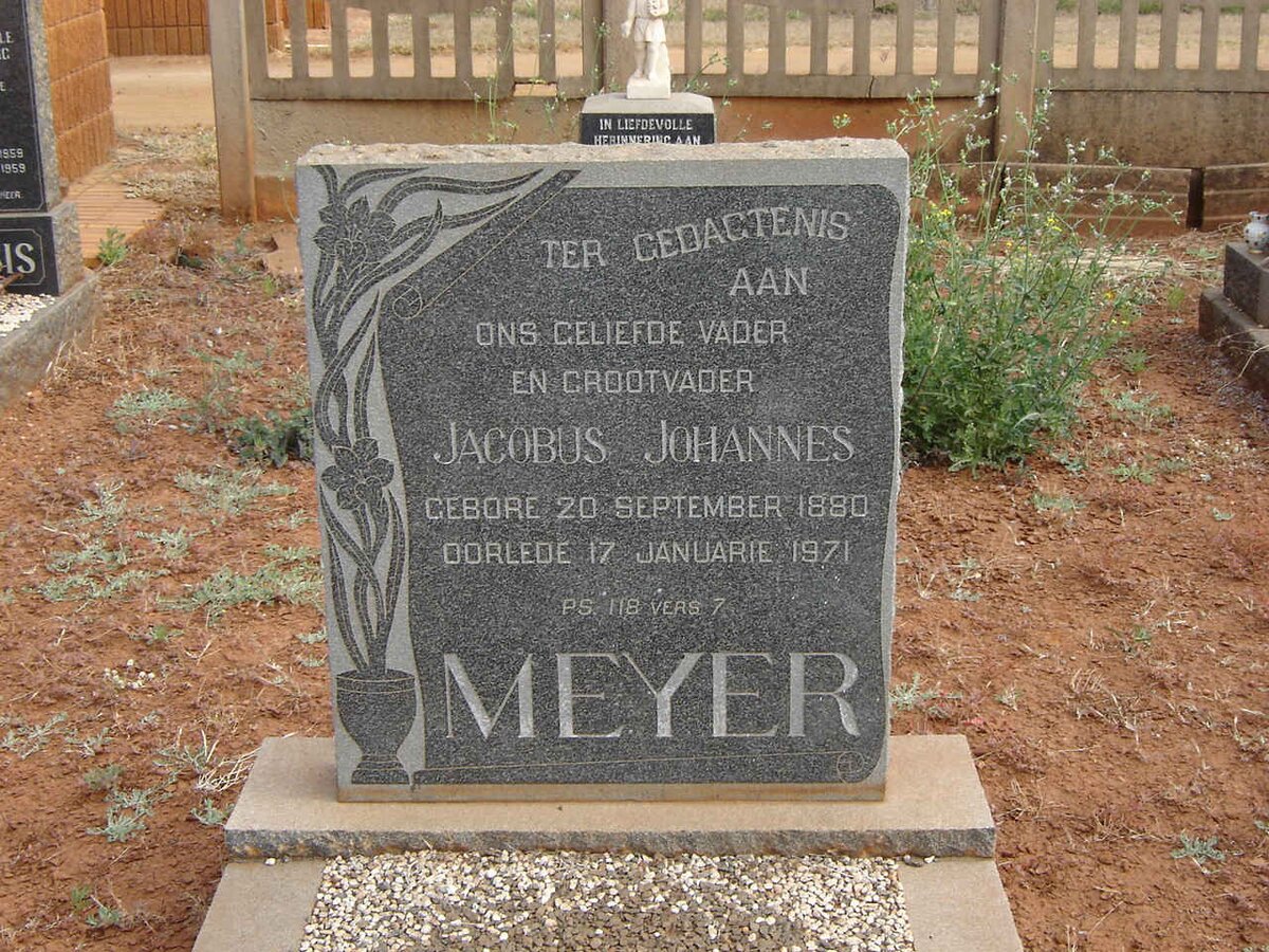 MEYER Jacobus Johannes 1880-1971