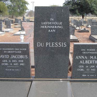 PLESSIS David Jacobus 1908-1982 &amp; Anna Maria Albertha 1912-1990