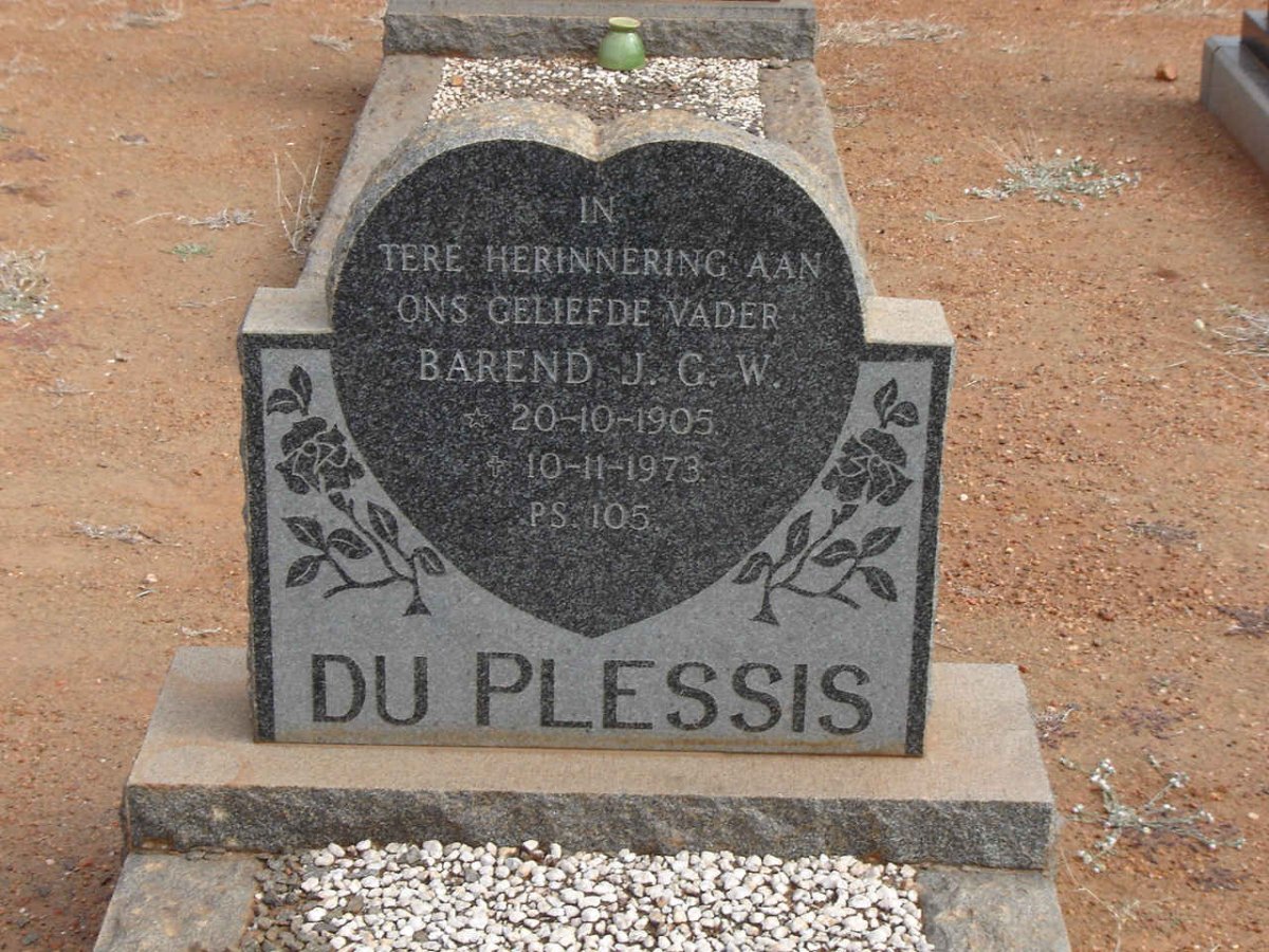 PLESSIS Barend J.G.W., du 1905-1973