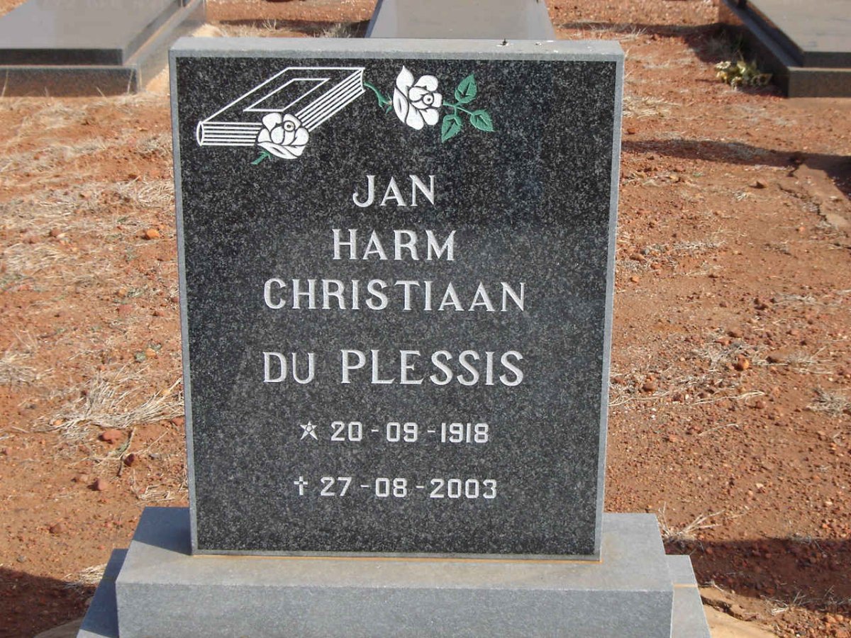 PLESSIS Jan Harm Christiaan, du 1918-2003